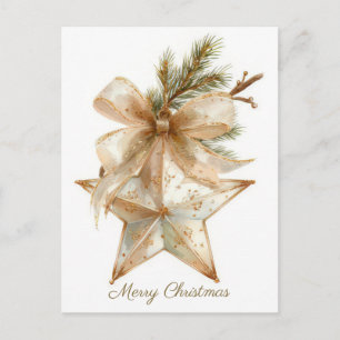 Festliche und elegante Weihnachtsgruß-Postkarte Postkarte