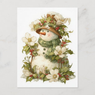 Festliche und elegante Weihnachtsgruß-Postkarte Postkarte
