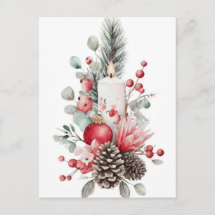 Festliche und elegante Weihnachtsgruß-Postkarte Postkarte