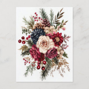 Festliche und elegante Weihnachtsgruß-Postkarte Postkarte