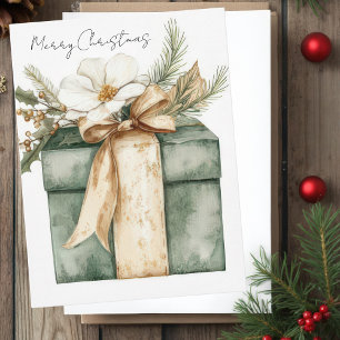 Festliche und elegante Weihnachtsgruß-Postkarte Postkarte
