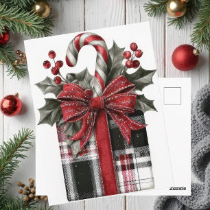 Festliche und elegante Weihnachtsgruß-Postkarte Postkarte
