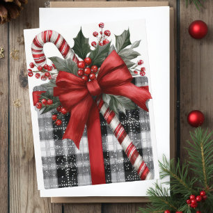 Festliche und elegante Weihnachtsgruß-Postkarte Postkarte
