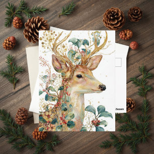 Festliche und elegante Weihnachtsgruß-Postkarte Postkarte