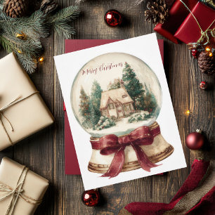 Festliche und elegante Weihnachtsgruß-Postkarte Postkarte