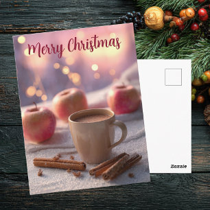 Festliche und elegante Weihnachtsgruß-Postkarte Postkarte