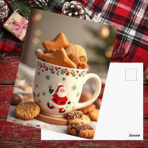 Festliche und elegante Weihnachtsgruß-Postkarte Postkarte