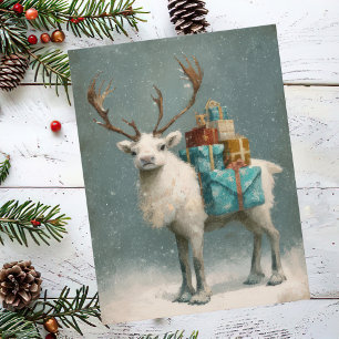 Festliche und elegante Weihnachtsgruß-Postkarte Postkarte