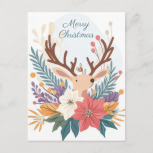 Festliche und elegante Weihnachtsgruß-Postkarte Postkarte