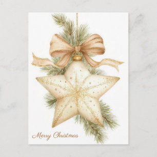 Festliche und elegante Weihnachtsgruß-Postkarte Postkarte