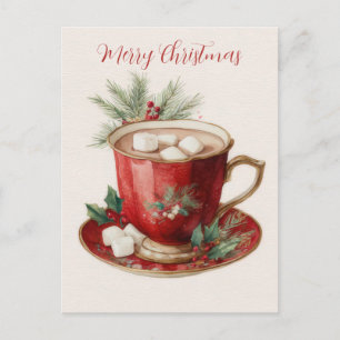 Festliche und elegante Weihnachtsgruß-Postkarte Postkarte