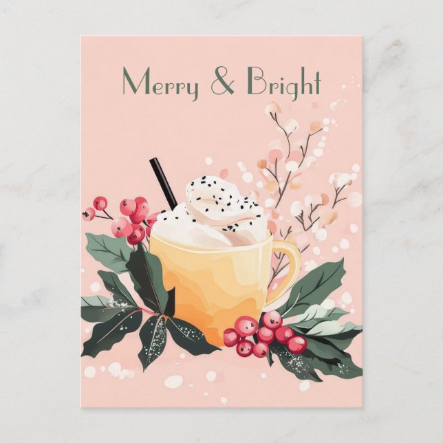 Festliche und elegante Weihnachtsgrüße Postkarte (Vorderseite)