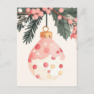 Festliche und elegante Weihnachtsgrüße Postkarte