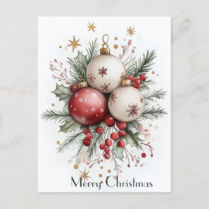 Festliche und elegante Weihnachtsgrüße Postkarte