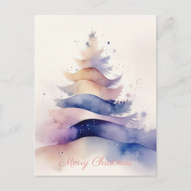 Festliche und elegante Weihnachtsgrüße Postkarte (Vorderseite)