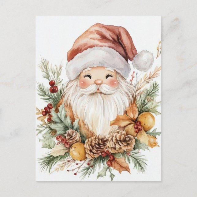 Festliche und elegante Weihnachtsgrüße Postkarte (Vorderseite)