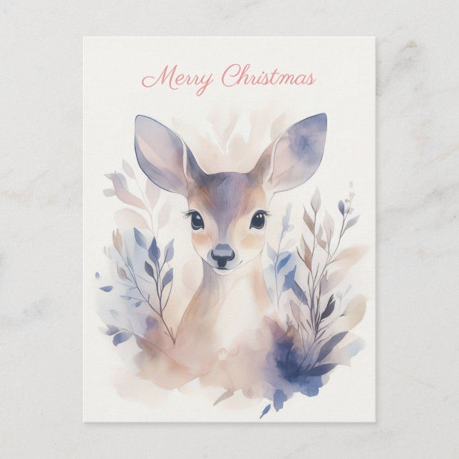 Festliche und elegante Weihnachtsgrüße Postkarte (Vorderseite)
