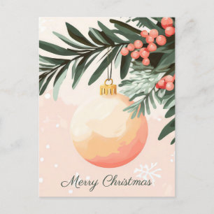 Festliche und elegante Weihnachtsgrüße Postkarte