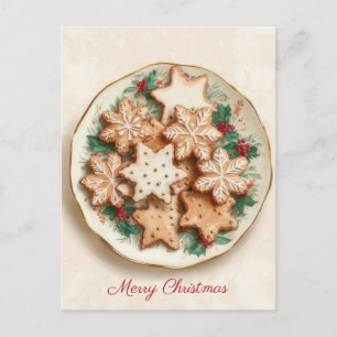 Festliche und elegante Weihnachtsgrußkarte Postkarte
