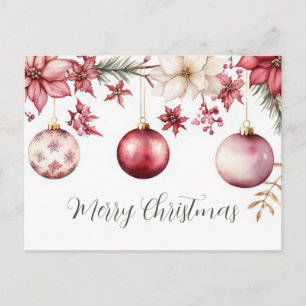 Festliche und elegante Weihnachtsgrußkarte Postkarte