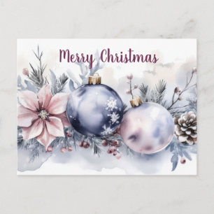 Festliche und elegante Weihnachtsgrußkarte Postkarte