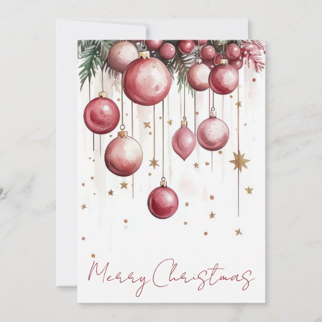 Festliche und elegante Weihnachtskarte Feiertagskarte (Vorderseite)