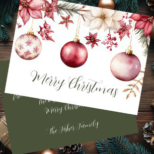 Festliche und elegante Weihnachtskarte Karte