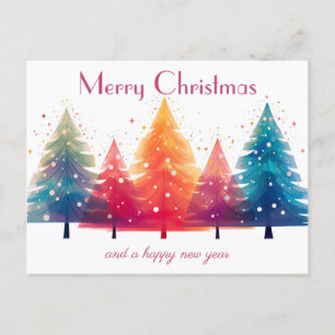 Festliche und elegante Weihnachtskarte Postkarte
