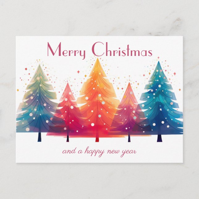 Festliche und elegante Weihnachtskarte Postkarte (Vorderseite)