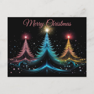 Festliche und elegante Weihnachtskarte Postkarte