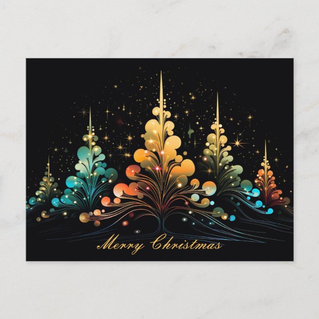 Festliche und elegante Weihnachtskarte Postkarte (Vorderseite)