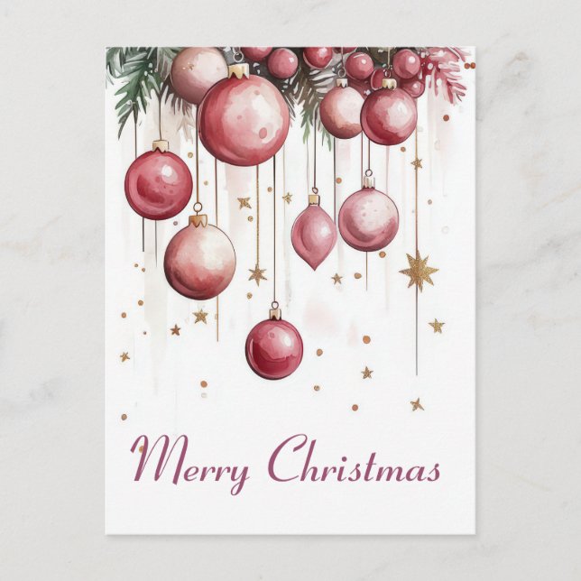 Festliche und elegante Weihnachtskarte Postkarte (Vorderseite)