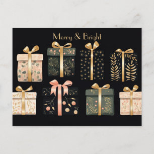 Festliche und elegante Weihnachtskarte Postkarte