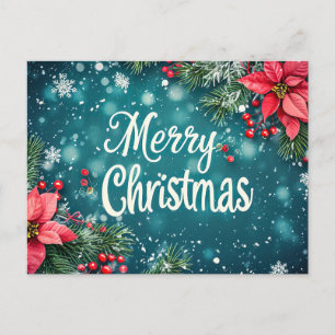 Festliche und elegante Weihnachtskarte Postkarte