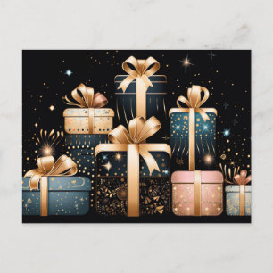 Festliche und elegante Weihnachtskarte Postkarte