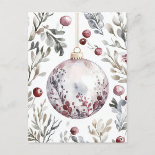 Festliche und elegante Weihnachtskarte Postkarte