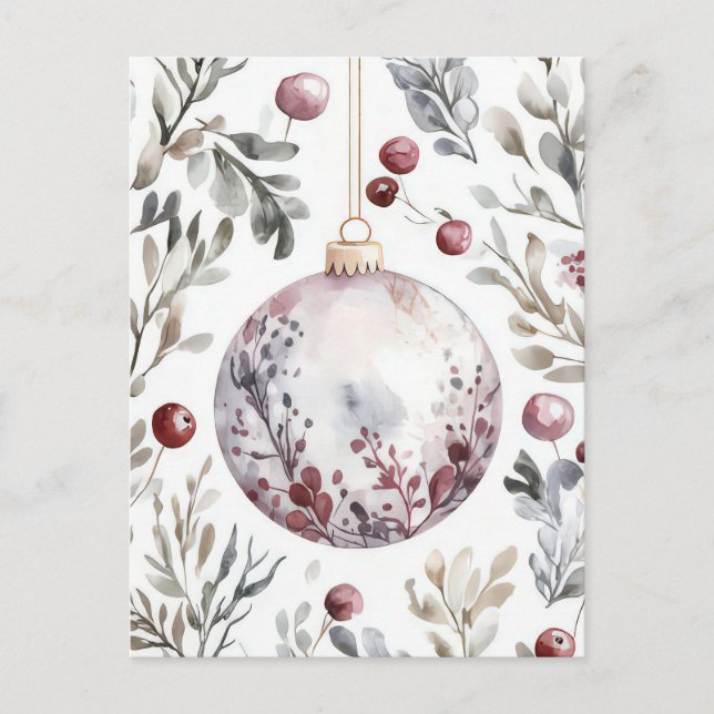 Festliche und elegante Weihnachtskarte Postkarte (Vorderseite)