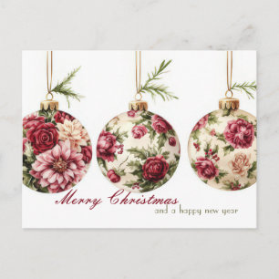 Festliche und elegante Weihnachtskarte Postkarte