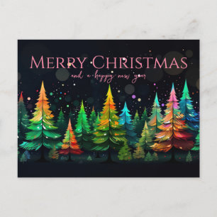 Festliche und elegante Weihnachtskarte Postkarte