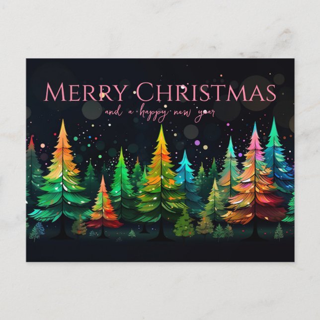 Festliche und elegante Weihnachtskarte Postkarte (Vorderseite)