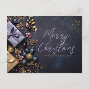 Festliche und elegante Weihnachtskarte Postkarte