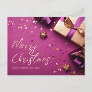 Festliche und elegante Weihnachtskarte Postkarte