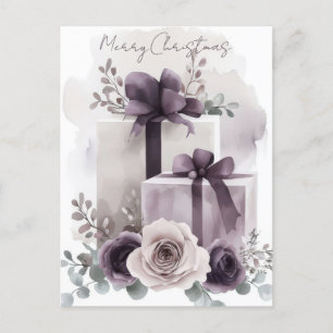Festliche und elegante Weihnachtskarte Postkarte