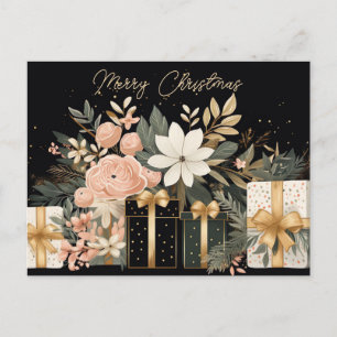 Festliche und elegante Weihnachtskarte Postkarte