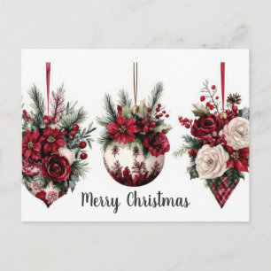 Festliche und elegante Weihnachtspostkarte Postkarte