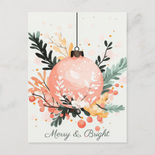 Festliche und niedliche Weihnachtsgrüße Postkarte