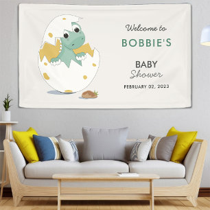 Festliche und süße Dino-Themen-Baby-Shower-Party Banner