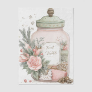 Festliche und Vintage-Weihnachtsplätzchen-Dose Seidenpapier