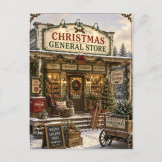 Festliche Vintage-Weihnachtsgrußkarte Postkarte