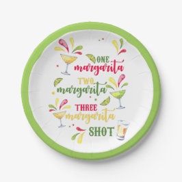 Festliche Wasserfarbe Margarita Pappteller